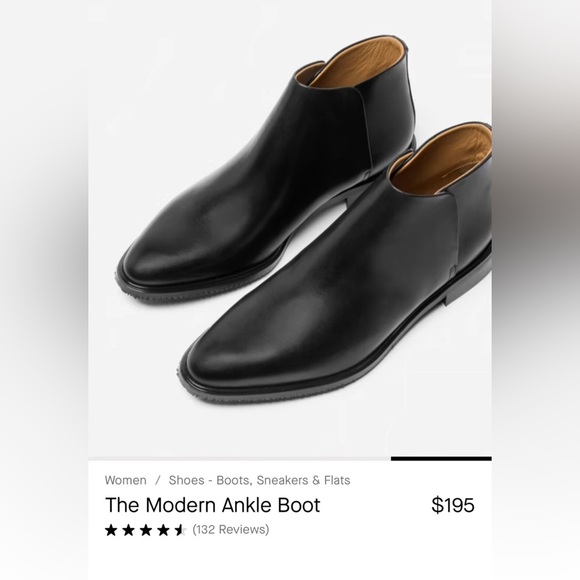 Everlane The Modern Black Leather Ankle Boot 9.5 - Picture 14 of 15
